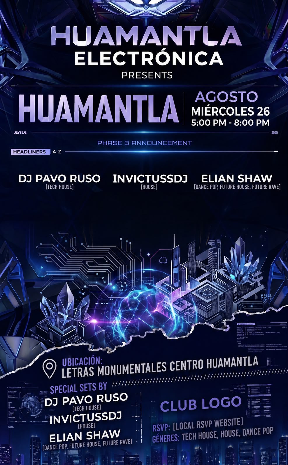 Huamantla vivirá una tarde de música electrónica con 'Huamantla Electrónica'